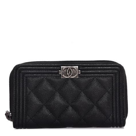 boy chanel zipped wallet|Chanel boy zip around wallet.